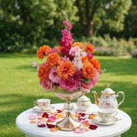 Prix de gros usine Bouquet de fleurs artificielles style vintage réaliste pour demande en mariage, mariage, Saint-Valentin, anniversaire et fiançailles