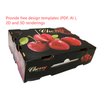 Barquette en papier personnalisée anti-UV pour fruits et légumes en gros (pommes, poires, bananes, mangues, kiwis, tomates)