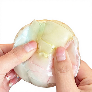 Transparent Waxcracking Gel Stress Ball Handmade Tactile <b>Squishy</b> Toy Slow Recovery Travel Workspace Relief Helper - Product Image 1