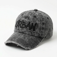 Gorra de Béisbol Personalizada de 6 Paneles con Visera Curva, Bordado 3D, Mezclilla Desgastada, Hebilla Dorada de Cobre, Ajustable, Unisex, para Adultos