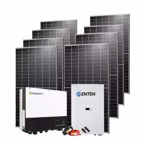 3kw 5kw 7kw 8kw 10kw système de stockage d'énergie complet système d'alimentation de panneau solaire hybride hors réseau pour la maison