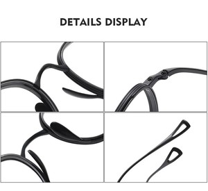 Monture <span class=keywords><strong>de</strong></span> <span class=keywords><strong>Lunettes</strong></span> Optiques <span class=keywords><strong>de</strong></span> Luxe Y2K en Titane Vintage <span class=keywords><strong>de</strong></span> Haute Qualité, Style <span class=keywords><strong>Vogue</strong></span>, Noires - Product Image 4