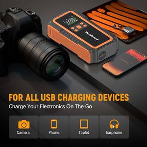 Многофункциональное пусковое устройство P60 32000 мАч 4-в-1 для автомобиля, мощный бустер 12В с компрессором для подкачки шин, аварийное - Product Image 2