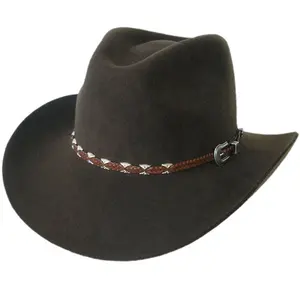 Men's fashion 100% wool felt country Western hat