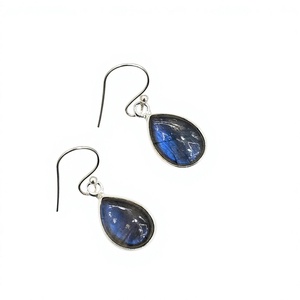 Pendientes Étnicos de Labradorita en Forma de Lágrima para Mujer, Plata de Ley 925 de Alta Calidad, Gema Azul Fuego, Joyería Colgante - Product Image 5