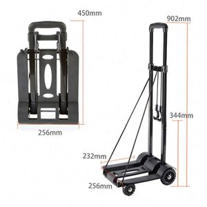 Chariot de courses pliable télescopique à quatre roues Tianyu T819N avec une capacité de charge de 50 kg, matériau durable en PP + fer, pliage facile - Product Image 2