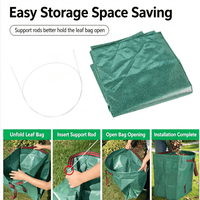 Sac à feuilles de jardin pliable semi-circulaire imperméable réutilisable en matériau PP pour la collecte des feuilles de pelouse et de piscine