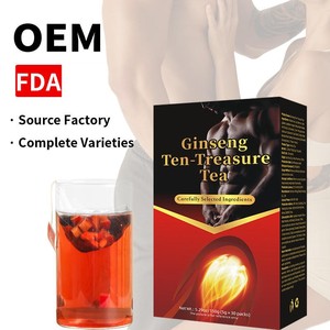 Té de Ginseng Orgánico Diez Tesoros, Té Herbal Chino Nutritivo para el Riñón, Infusión para la Fertilidad y Mejora Masculina - Product Image 1