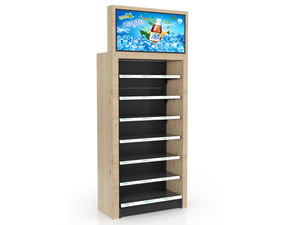 Étagères de magasin, étagères de supermarché, grandes étagères de supermarché, étagères de rangement avec publicité sur le dessus - Product Image 2