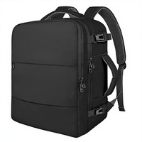 Sac à dos de voyage unisexe personnalisé pour ordinateur portable, avec fermeture éclair, réglable, approuvé pour l'avion, poche pour bouteille d'eau, léger, en coton