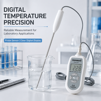 Thermomètre numérique de laboratoire professionnel, instrument de mesure de température haute performance pour les tests en laboratoire