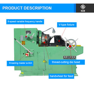 2 inç yuvarlak çelik boru yiv makinesi otomatik diş açma makinesi dişli inşaat demiri işleme ve şekillendirme makinesi - Product Image 3