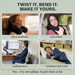 Almohada de Viaje de Espuma Viscoelástica Personalizada para Aviones, Almohada para Dormir con Soporte para la Barbilla, Soporte Lumbar y para las Piernas - Product Image 3