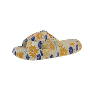Pantuflas con tiras cruzadas y estampado de frutas para mujer, antideslizantes, con suela gruesa, para interiores y exteriores, para el baño, de verano. - Product Image 5
