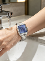 Montre de luxe décontractée RICECGO, quartz, acier inoxydable, cadran en alliage, montre à quartz pour femmes et hommes, Relojes De Lujo Para Hombre