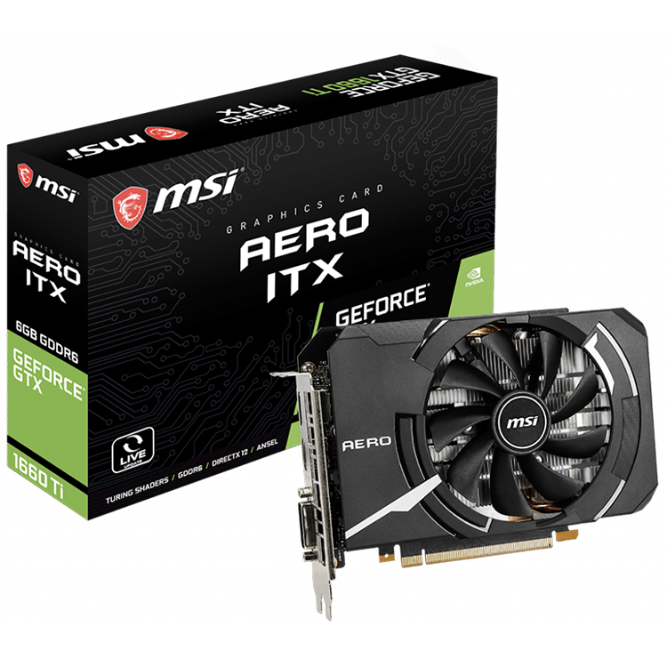 MSI NVIDIA GeForce GTX 1660 Ti AERO ITX 6Gゲーミング中古