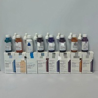 Crème et sérum liquides éclaircissants et anti-âge pour le visage 30g, à la niacinamide et à l'acide hyaluronique, en emballage métallique, qui peuvent raffermir