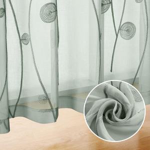 <span class=keywords><strong>Rideaux</strong></span> transparents brodé motif Floral poche <span class=keywords><strong>lin</strong></span> Semi transparent Voile fenêtre <span class=keywords><strong>rideaux</strong></span> chambre salon occultant flamme - Product Image 4