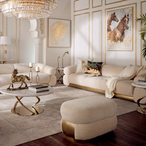 Mr ý phòng khách sang trọng sofa Set thiết kế hiện đại couch vàng thép không gỉ đồ nội thất nhà biệt thự sofa - Product Image 4