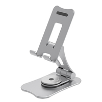 Support de tablette et de téléphone en aluminium, réglable multi-angles, pliable, support de bureau pour iPhone, iPad, smartphones et tablettes Samsung