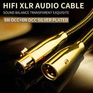 YYTCG Hifi XLR Ausgleichskabel Hochreinigung OCC 2XLR Samen-zu-Samenschnurschnur für die Verbindung mit Mikrofon Multimedia-Schallverstärker