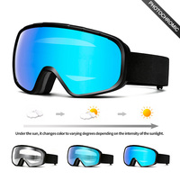 Lunettes de ski photochromiques personnalisées par le fabricant, protection UV400, lunettes de soleil OEM pour sports de neige, verres polarisés, lunettes de snowboard