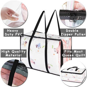Sac de rangement en plastique transparent de haute qualité avec poignée pour usage domestique, sac de rangement en tissu, Bolsa De Almacenamiento - Product Image 2
