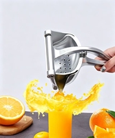 Metalen handmatige citruspers, handmatige citroenpers, huishoudelijke keuken multifunctionele draagbare fruitpers.