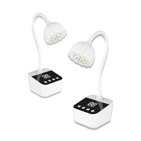 Lampe à ongles UV LED à double longueur d'onde de haute qualité avec minuterie intelligente, design portable à séchage rapide, rechargeable pour le durcissement du vernis à ongles en gel