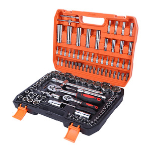 Ensemble de 108 pièces Cr-V mécanique clé à cliquet douille ensemble d'outils combinés Kits d'outils de réparation à la main pour voitures, motos et vélos - Product Image 3