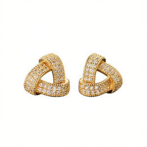 Orecchini E1935 in Oro Bianco con Diamanti Taglio Brillante Rotondo Colore G Naturali di Lusso per Uso Quotidiano Femminile - Product Image 1