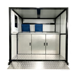 هيكل طاولة عمل متين لتخزين المعدات والتشغيل، مصنوع من الصفائح المعدنية، لمختبرات الليزر والمختبرات المدرسية ومواقع الاختبارات - Product Image 1