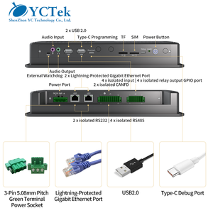 PC industriel tout-en-un à écran tactile capacitif Rockchip RK3576/3568 de 10,1/7 pouces, compatible Ubuntu 22.04, 18.04/Android 15, 14/Linux/QT - Product Image 3