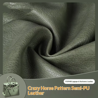 Cuir synthétique PU semi-rétro grainé de 1,0 mm, résistant à l'abrasion, pour sacs à main et sacs souples pour femmes 509