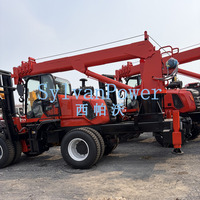 Grue télescopique robuste SylvanPower pour chariot élévateur, capacité 3, 5 et 8 tonnes, pour le déplacement de verre et de dalles de pierre