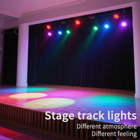 Projecteur LED intelligent WIFI sur rail, application Tuya, lumière sur rail RGB à intensité variable, 15W 30W COB, focalisation réglable, éclairage de scène pour studio de danse