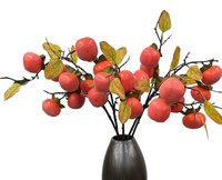 Kunstmatige persimmon fruittakjes bessen schuim plastic 70/75cm aanpasbaar voor Halloween Kerstmis Pasen DIY huis tafel vaas