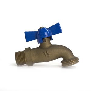 Robinet d'eau en laiton moulé au sable à poignée bleue, haute qualité, prix bas, 1/2 - Product Image 2