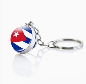 Wholesale <strong>Custom</strong> of <strong>United</strong> States Keychain <strong>National</strong> Souvenir Luminous Glass Ball Keychain Countries Keychain Fashion Jewelry - Product Image 5