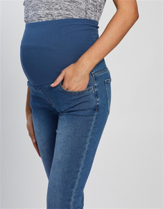 Gravidanza madre Skinny Fit Wide Over Bump cintura maternità <span class=keywords><strong>Super</strong></span> <span class=keywords><strong>Stretch</strong></span> Over Belly <span class=keywords><strong>Jeans</strong></span> personalizza Denim <span class=keywords><strong>Jeans</strong></span> donna - Product Image 2