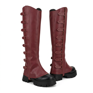 Premium Custom Genuine Leather Case Equestrian <b>Half</b> <b>Chaps</b> Soft Cowhide Horse Riding Boot Cover Leg Protectors Bags LHC-0055 - Product Image 1