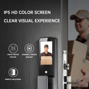 Умный цифровой замок с камерой Tuya, Wi-Fi, биометрическое 3d распознавание лица, отпечаток пальца, умный дверной замок - Product Image 4