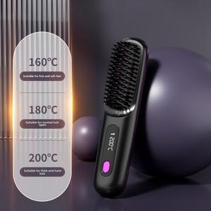 مكواة تصفيف حرارية صغيرة احترافية أثناء التنقل محمولة من مشط للاستخدام في السفر - Product Image 3