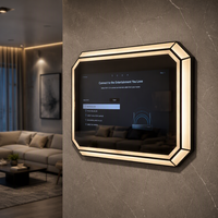 Miroir LED rectangulaire mural intelligent pour salon, taille personnalisée, miroir de vanité de luxe pour hôtel – Vente chaude directe usine