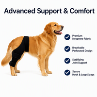 Attelle de Genou Réglable PETSGUARD pour Chien – Soutien Post-Opératoire pour Patte Arrière (ACL/CCL) – Orthopédique, Respirante, Anti-Rayures en Polyester