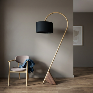 Minimalist Metal Floor Lamp <b>Black</b> Cylindrical <b>Shade</b> Multicolored Large Size LED <b>Light</b> Source Easy Installation Residential Use - Product Image 3