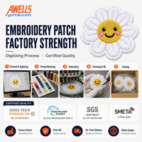 Lot de patchs brodés mignons fruits et fleurs à thermocoller pour vêtements, sacs, chaussures, chapeaux - AWELLS