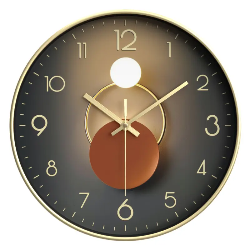 新しいデザインモダンなクォーツ時計の動きカスタム装飾電池式ガラス壁時計家の装飾豪華