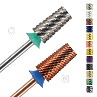 Juego de brocas personalizadas para uñas, carburo de tungsteno, barril cónico grande, broca gruesa mediana para uñas