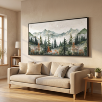 Tableau mural encadré sur toile pour salon, grande décoration murale pour bureau, chambre à coucher, images de forêt et de montagne, peintures modernes